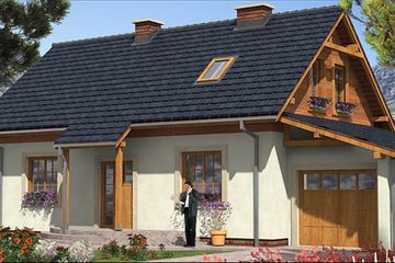  Projekt domu L-63 Dom tradycyjny (BBD1089) - projekt domu parterowego z poddaszem - Zdjęcie 3