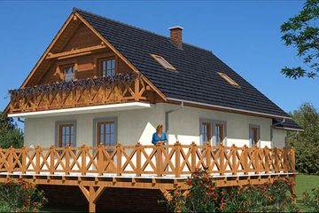  Projekt domu L-66 Dom tradycyjny (BBD1092) - projekt domu parterowego z poddaszem - Zdjęcie 3