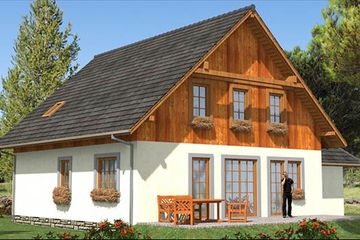  Projekt domu L-78 Dom szkieletowy (BBD1113) - projekt domu parterowego z poddaszem - Zdjęcie 4