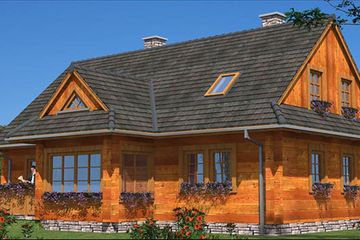  Projekt domu L-79 Dom z bali (BBD1115) - projekt domu parterowego z poddaszem - Zdjęcie 3