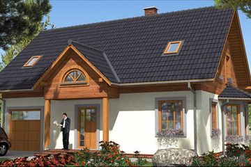  Projekt domu L-86 Dom szkieletowy (BBD1127) - projekt domu parterowego z poddaszem - Zdjęcie 3