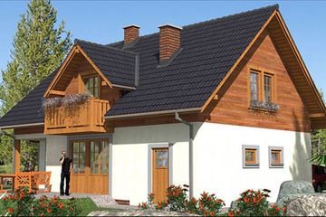  Projekt domu L-86 Dom szkieletowy (BBD1127) - projekt domu parterowego z poddaszem - Zdjęcie 5