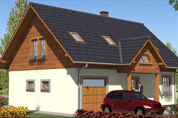  Projekt domu L-86 Dom szkieletowy (BBD1127) - projekt domu parterowego z poddaszem - Zdjęcie 4