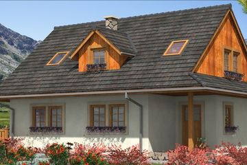  Projekt domu A-100 Dom szkieletowy (BBD1160) - projekt domu parterowego z poddaszem - Zdjęcie 5