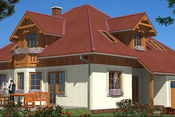  Projekt domu A-107 Dom szkieletowy (BBD1155) - projekt domu parterowego z poddaszem - Zdjęcie 5