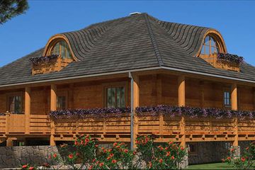  Projekt domu A-111 Dom z bali (BBD1175) - projekt domu parterowego z poddaszem - Zdjęcie 3