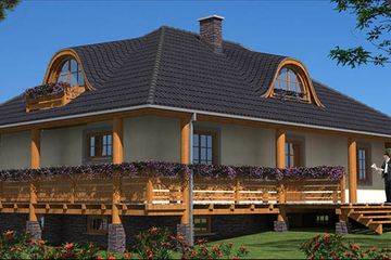  Projekt domu A-111 Dom szkieletowy (BBD1174) - projekt domu parterowego z poddaszem - Zdjęcie 4