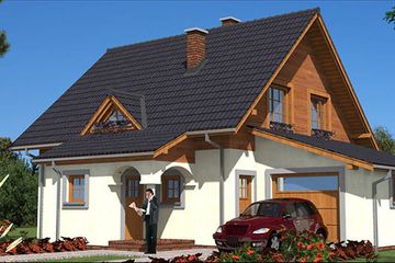  Projekt domu A-120 Dom tradycyjny (BBD1210) - projekt domu parterowego z poddaszem - Zdjęcie 5