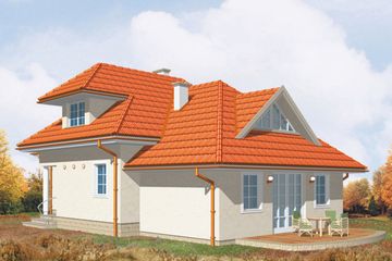  Projekt domu Etiuda (KSA1283) - projekt domu parterowego z poddaszem - Zdjęcie 1