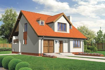  Projekt domu W-0303 (WAA1213) - projekt domu parterowego z poddaszem - Zdjęcie 1