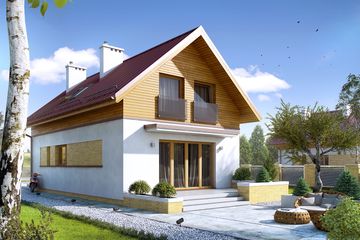  Projekt domu Pryma (BSA2061) - projekt domu parterowego z poddaszem - Zdjęcie 2