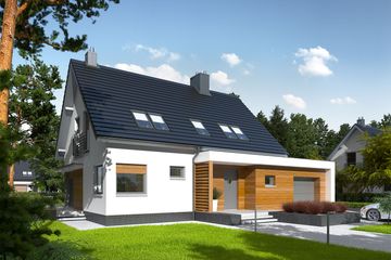  Projekt domu Lars G1 (wersja A) (WRC2590) - projekt domu parterowego z poddaszem - Zdjęcie 2