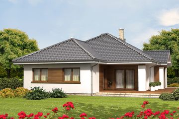  Projekt domu Szafran 2 (WOF1074) - projekt domu parterowego - Zdjęcie 2