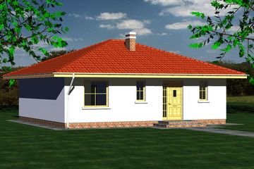 Projekt domu 105 - parterowy dom o powierzchni 73,60 m², dach kopertowy - ujęcie 4