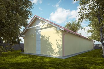  Projekt budynku gospodarczego G237 - Budynek gospodarczy (PRA1265) - projekt budynku parterowego - Zdjęcie 2