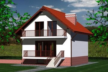  Projekt domu DOM 212 (BBF1024) - projekt domu parterowego z poddaszem - Zdjęcie 4