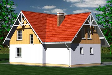  Projekt domu DOM 213 (BBF1025) - projekt domu parterowego z poddaszem - Zdjęcie 4