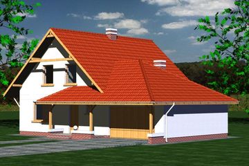  Projekt domu DOM 216 (BBF1028) - projekt domu parterowego z poddaszem - Zdjęcie 4