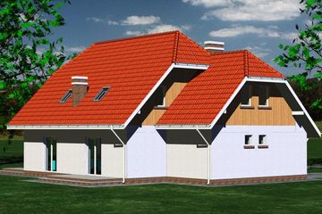  Projekt domu 221 (BBF1033) - projekt domu parterowego z poddaszem - Zdjęcie 3