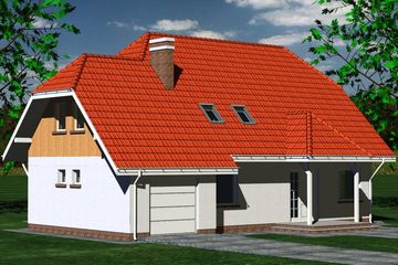  Projekt domu 221 (BBF1033) - projekt domu parterowego z poddaszem - Zdjęcie 4