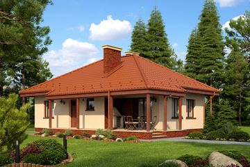  Projekt domu Teano Termo (KRH1393) - projekt domu parterowego - Zdjęcie 1