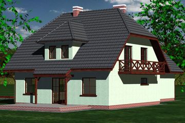  Projekt domu 230 (BBF1042) - projekt domu parterowego z poddaszem - Zdjęcie 4