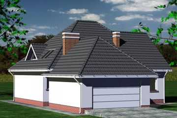  Projekt domu 232 (BBF1044) - projekt domu parterowego z poddaszem - Zdjęcie 3