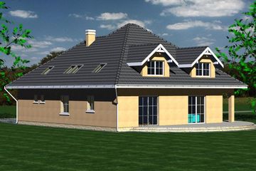  Projekt domu 235 (BBF1047) - projekt domu parterowego z poddaszem - Zdjęcie 3