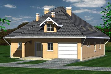  Projekt domu 235 (BBF1047) - projekt domu parterowego z poddaszem - Zdjęcie 4