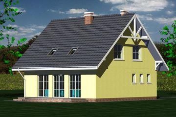  Projekt domu 238 (BBF1050) - projekt domu parterowego z poddaszem - Zdjęcie 4