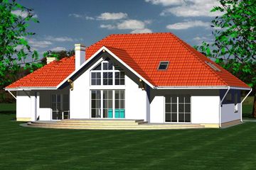  Projekt domu 240 (BBF1052) - projekt domu parterowego z poddaszem - Zdjęcie 4