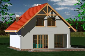  Projekt domu 247 (BBF1059) - projekt domu parterowego z poddaszem - Zdjęcie 4