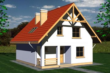  Projekt domu 249 (BBF1061) - projekt domu parterowego z poddaszem - Zdjęcie 3
