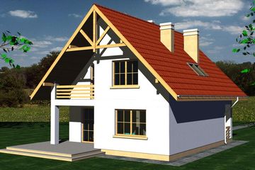  Projekt domu 249 (BBF1061) - projekt domu parterowego z poddaszem - Zdjęcie 4