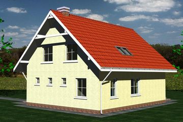  Projekt domu 250 (BBF1062) - projekt domu parterowego z poddaszem - Zdjęcie 3