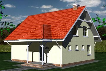  Projekt domu 250 (BBF1062) - projekt domu parterowego z poddaszem - Zdjęcie 4