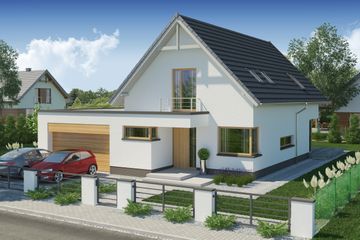  Projekt domu January 2 PS (WRW1243) - projekt domu parterowego z poddaszem - Zdjęcie 1