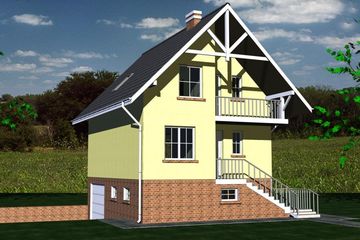  Projekt domu DOM 264 (BBF1076) - projekt domu parterowego z poddaszem - Zdjęcie 4