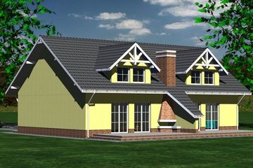  Projekt domu DOM 605 (BBF1081) - projekt domu parterowego z poddaszem - Zdjęcie 3