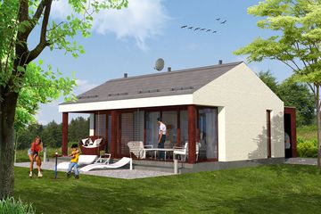  Projekt domu letniskowego MD-4 (KKA1006) - projekt domu letniskowego parterowego - Zdjęcie 2