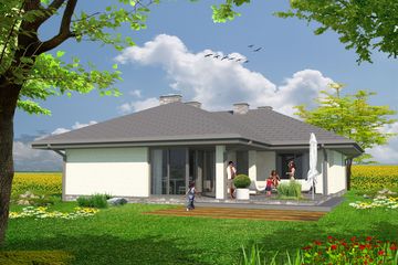  Projekt domu MD-10 (KKA1007) - projekt domu parterowego - Zdjęcie 1