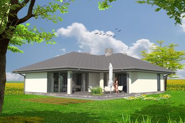  Projekt domu MD-10 (KKA1007) - projekt domu parterowego - Zdjęcie 3