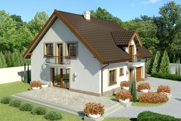  Projekt domu przy Alabastrowej 36 (KRK1396) - projekt domu parterowego z poddaszem - Zdjęcie 2