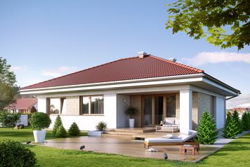  Projekt domu Kiwi 3 (BSA2063) - projekt domu parterowego - Zdjęcie 2