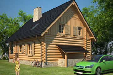  Projekt budynku usługowego BR-227drb (KRG1111) - projekt budynku parterowego z poddaszem - Zdjęcie 1