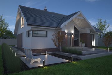  Projekt domu Tampa DCP317 (WOB1550) - projekt domu parterowego z poddaszem - Zdjęcie 4
