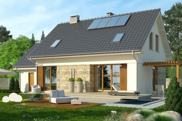  Projekt domu Ideal (WRN1254) - projekt domu parterowego z poddaszem - Zdjęcie 1