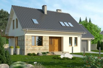  Projekt domu Ideal (WRN1254) - projekt domu parterowego z poddaszem - Zdjęcie 2