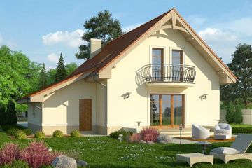  Projekt domu Esencja (WRN1256) - projekt domu parterowego z poddaszem - Zdjęcie 2