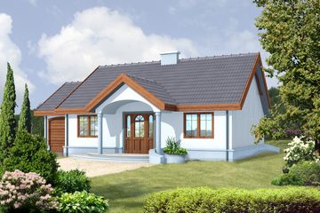  Projekt domu Monako DCB41 (WOB1009) - projekt domu parterowego - Zdjęcie 3